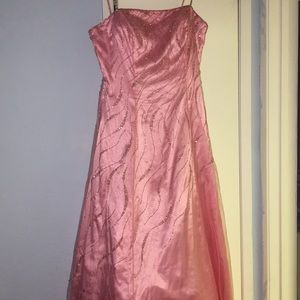 Pink Beaded Ball Gown